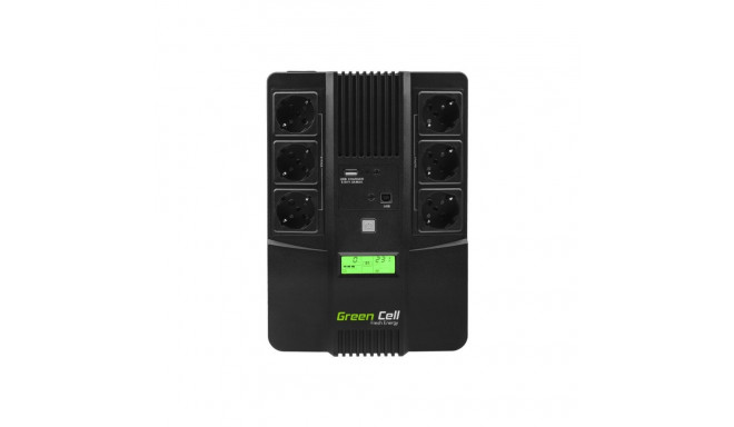 Katkestamatu Toiteallikas Interaktiivne süsteem UPS Green Cell AiO 800VA LCD 480 W