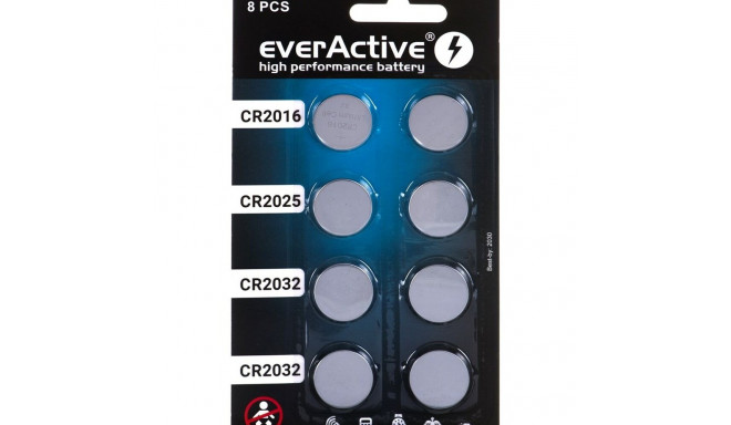 Patareid EverActive R2032 / CR2025 / CR2016 3 V (1 Ühikut)