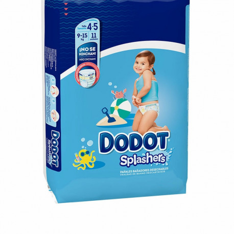 Disposable nappies Dodot Splashers 4-5 9-15 kg (11 Units)