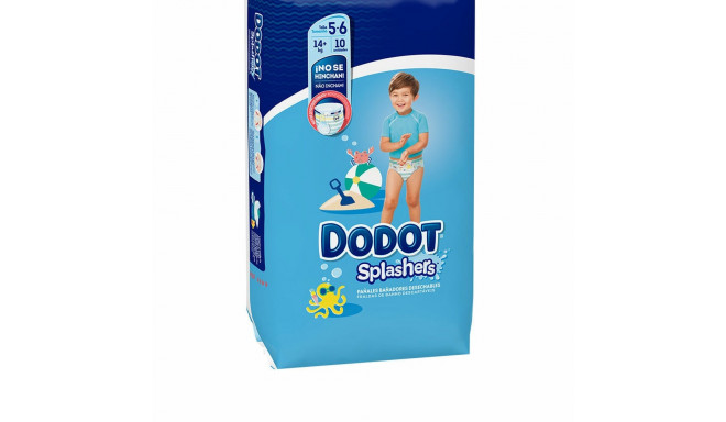 Disposable nappies Dodot Splashers 5-6 14 Kg (10 Units)