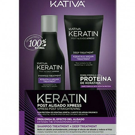Brasiilia Juustesirgendaja Komplekt Kativa Keratin (2 pcs) (250 ml + 200 ml)