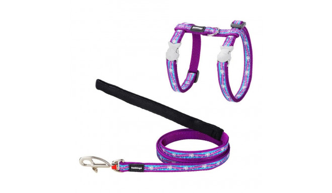Cat Harness Red Dingo Style Purple Blue Unicorn Strap