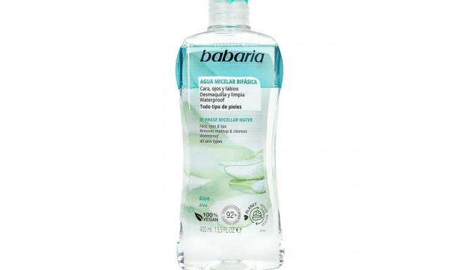 Facial Biphasic Makeup Remover Babaria Micellar Water Aloe Vera (400 ml)