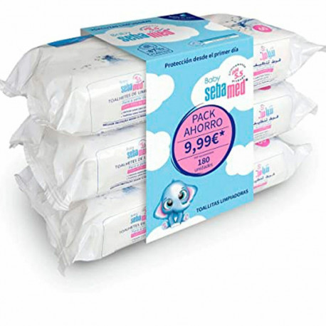 Moist Wipes Sebamed 180 Units