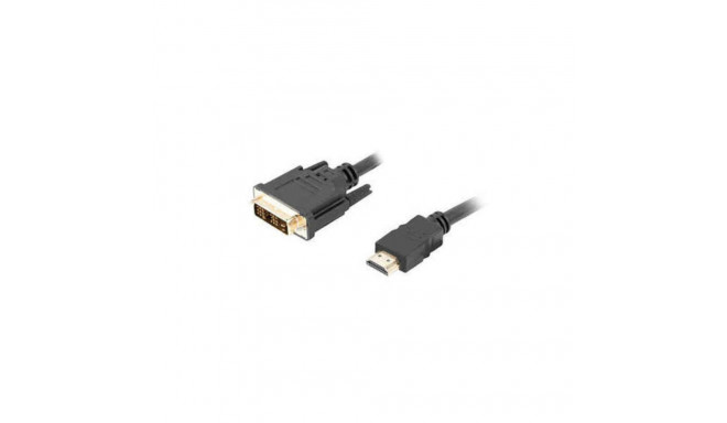 HDMI-DVI Kaabel Lanberg Isaspistik/Isaspistik Must - 1,8 m