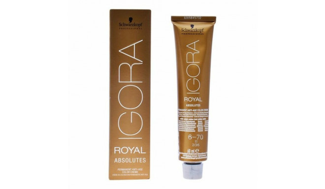 Anti-Ageing Colouring Gel Igora Absolutes N6-70 Schwarzkopf (60 ml)