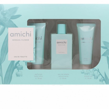 Women's Perfume Set Amichi Sensual Flower 3 Pieces