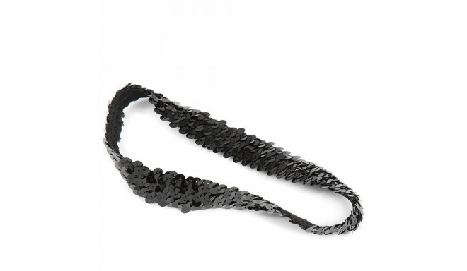 Elastic fastening band Inca   Black Sequins