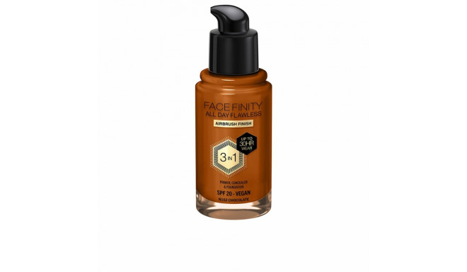 Crème Make-up Base Max Factor Face Finity All Day Flawless 3-in-1 Spf 20 Nº N102 Chocolate 30 ml