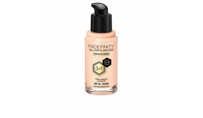 Crème Make-up Base Max Factor Face Finity All Day Flawless 3-in-1 Spf 20 Nº C10 Fair porcelain 30 ml