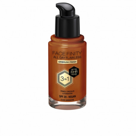 Crème Make-up Base Max Factor Face Finity All Day Flawless Nº C105 Ganache C105-Ganache Spf 20 30 ml