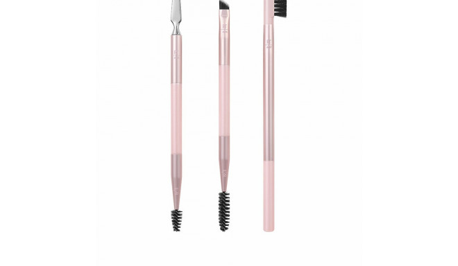 Set of Make-up Brushes Real Techniques Brow Styling Pink 3 Pieces