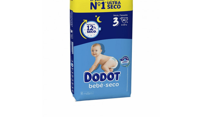 Disposable nappies Dodot Dodot Etapas 6-10 kg (62 Units)