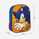 3D skolas soma Sonic Oranžs Zils 25 x 31 x 9 cm