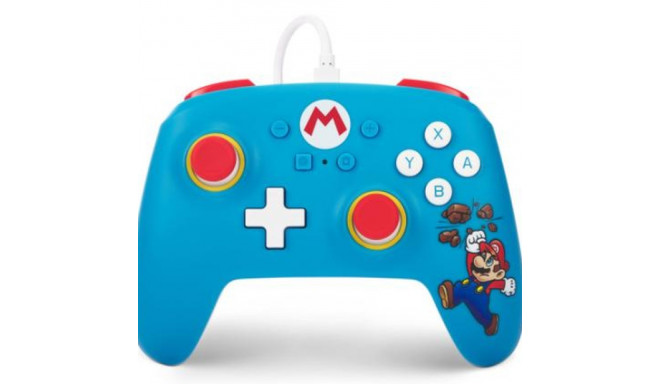 PowerA NSGP0198-01 Gaming Controller Blue USB Gamepad Analogue Nintendo Switch, Nintendo Switch OLED