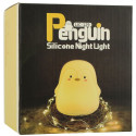 Laste silikoonist LED öövalgus valge pingviin