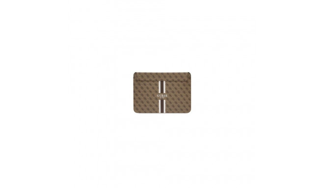 Guess PU 4G Printed Stripes Computer Sleeve 16 Brown