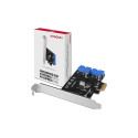 AXAGON PCEU-034VL PCIe Adapter 4x int. USB3.0 19pin UASP VIA + LP