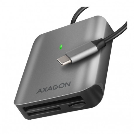 Aluminum high-speed USB-C 3.2 Gen 1 memory card reader. 3 slots, UHS-II.