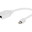 GEMBIRD A-MDPM-DPF-001-W Gembird adapter Displayport mini(M) -> Displayport(N), valge, kaabliga 10cm