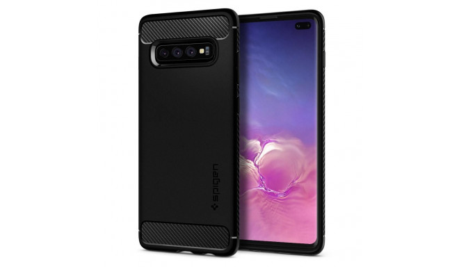 Kaitseümbris Rugged Armor, Samsung Galaxy S10+, must, Spigen