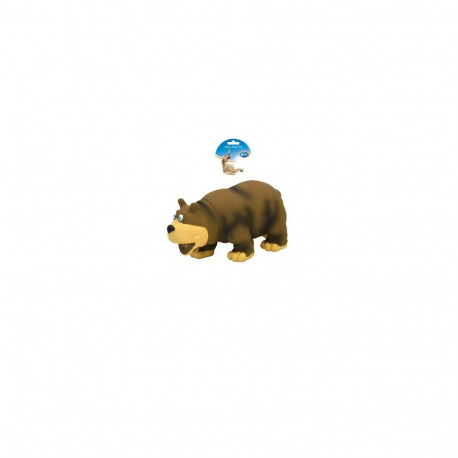 Dogtoy latex squawky stuffed bear 17,5 cm, brown