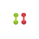 Dogtoy rubber dumbbell 20 cm, red/green