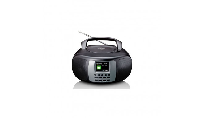 Portable DAB+/FM radio with bluetooth CD player, and large LCD colour display Lenco, black/ gray