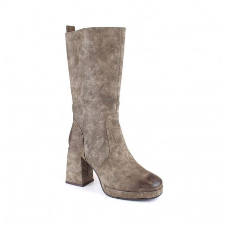Jezzi W JEZ416B khaki insulated ankle boots with elastic band (39)