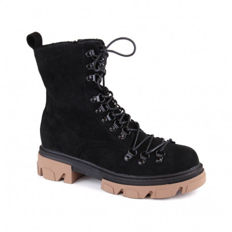 Vinceza W JAN255 black insulated suede ankle boots (37)