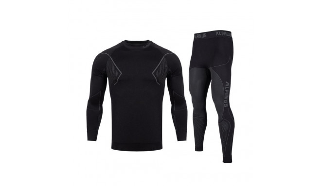 Alpinus Active Base Layer Set thermoactive underwear black and gray M GT43257 (L)