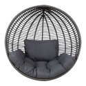 Ripptooli padi CLOBE tumehall, iste 64x106cm, seljapadi 64x42cm, 100% polüester