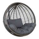 Ripptooli padi CLOBE tumehall, iste 64x106cm, seljapadi 64x42cm, 100% polüester
