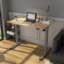 Desk ERGO OPTIMAL with 1 motor 140x70cm, hickory/grey