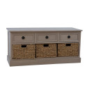 Esikupink KENT 107x39xH50cm, mererohust punutud korvidega
