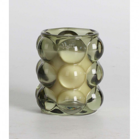 Scented candle in glass NATURE GREEN H9,2cm, Tranquil Summer
