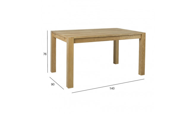 Dining table CHICAGO NEW 140x90xH76cm, oak