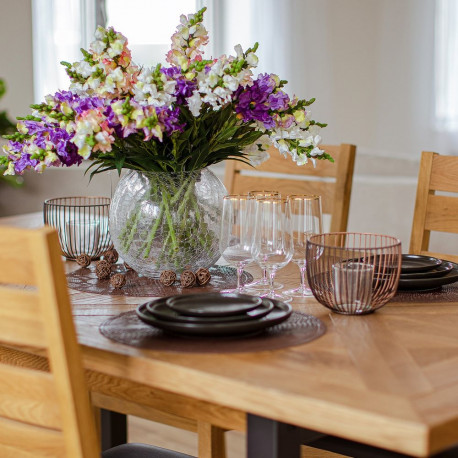 Vase CRACK BOWL, D12,5xH10cm, cracked glass