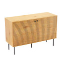 Sideboard LINE 110x40xH74cm, melamine with oak bark