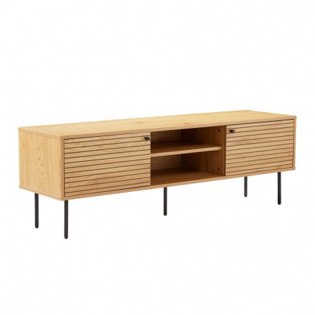 TV table LINE 150x40xH50cm, melamine with oak bark