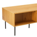 Coffee table LINE 100x50xH45cm, melamine with oak bark