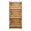 Shoe cabinet AALBORG 49x18xH122cm, oak