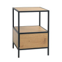 Side table/night stand HEDVIG 40x40xH59cm, ash/black