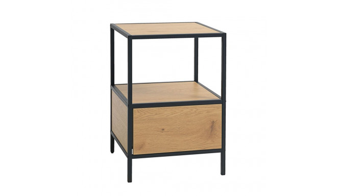 Side table/night stand HEDVIG 40x40xH59cm, ash/black