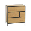 Sideboard HEDVIG 70x40xH74,5cm, ash/black