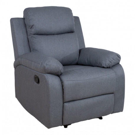 Recliner armchair REX with manual mechanism, dark grey