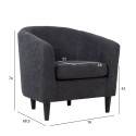 Armchair WESTER dark grey