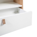 Riiul HELENA WHITE 80x40xH140cm, MDF naturaalne/valge