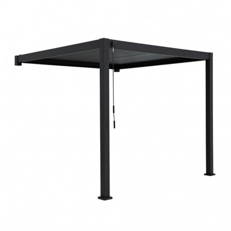 Gazebo MIRADOR-111 3x4m wall-mounted, dark grey