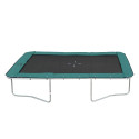 Trampoline with enclosure and green pad 426x274cm